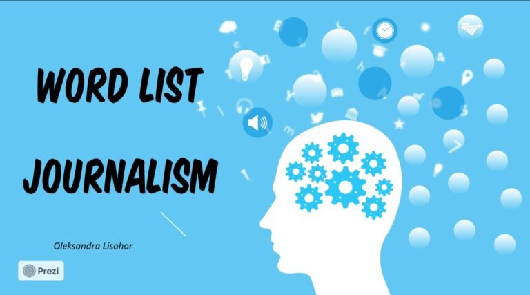 Word List Journalism